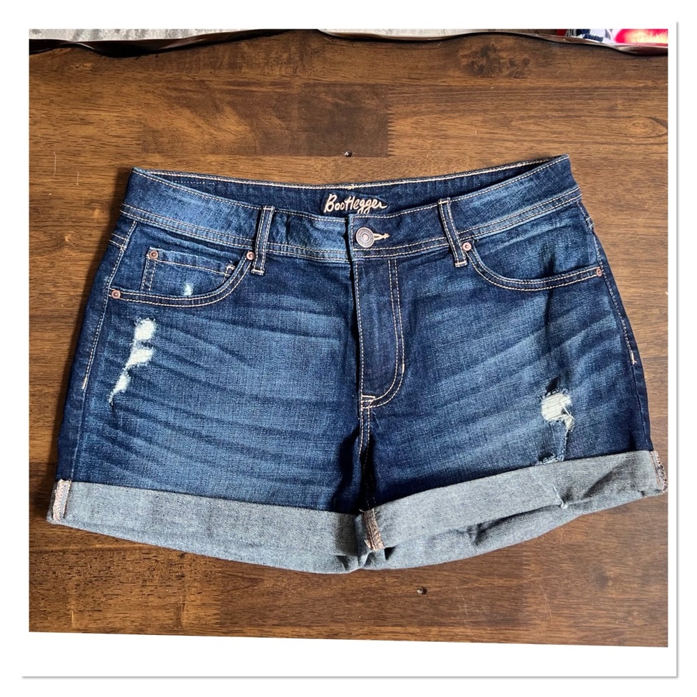 BOOTLEGGER Dark Wash Denim Shorts NWOT
